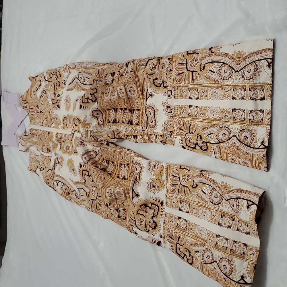 Free People Alpine Glow Printed Snow Bib Brushed Sail Paisley - Picture 4 of 12